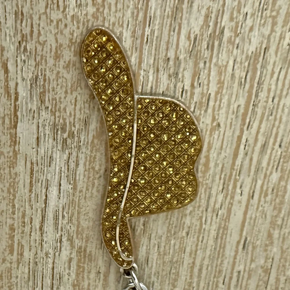 Gold Cowboy Hat Keychain